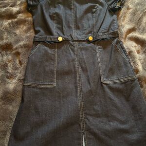 Liz Claiborne Dark Blue Denim Dress